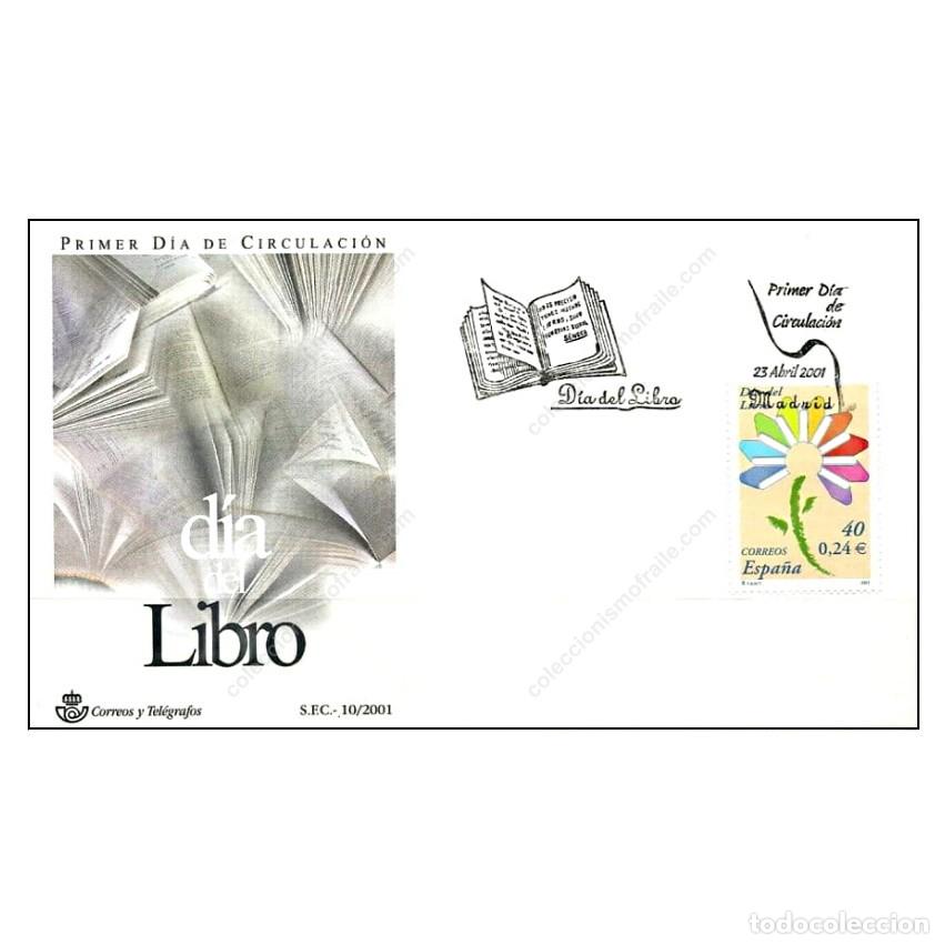 Sellos: C1692/ Espa&ntilde;a 2001, FDC D&iacute;a del Libro (N) - EDIFIL FDC3789 - Foto 1