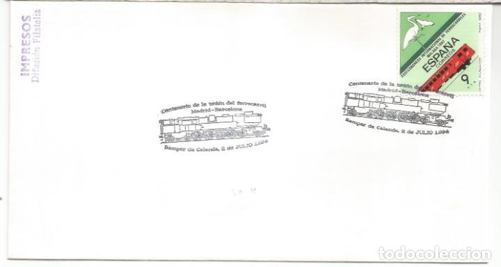 Sellos: SAMPER DE CALANDA TERUEL FERROCARRIL RAILWAY TREN - Foto 1