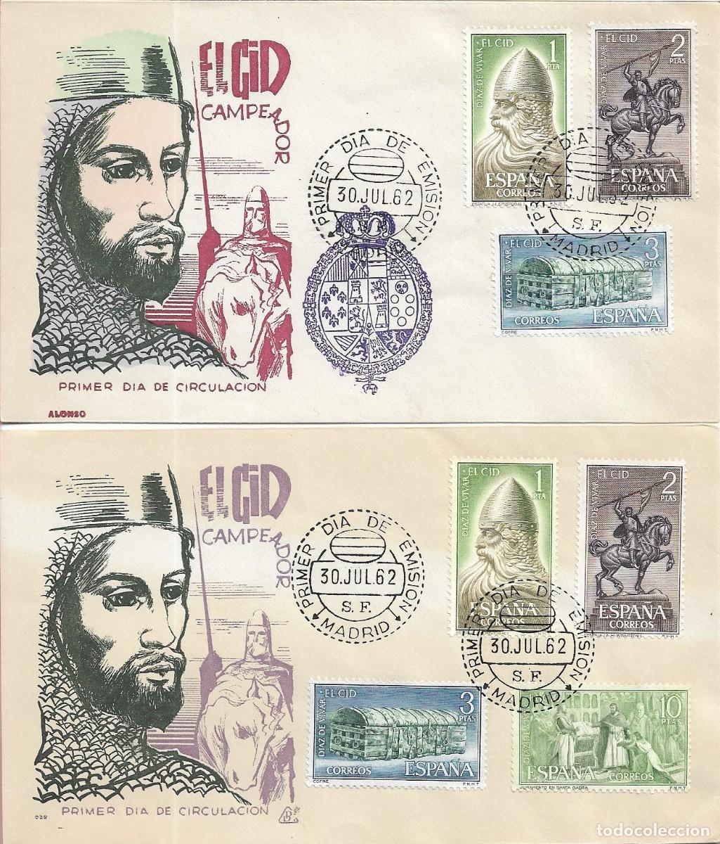 Timbres: RARA VARIEDAD EL CID RODRIGO DIAZ DE VIVAR 1962 (EDIFIL 1444/46) EN SPD DE ALONSO MUY RARO ASI
