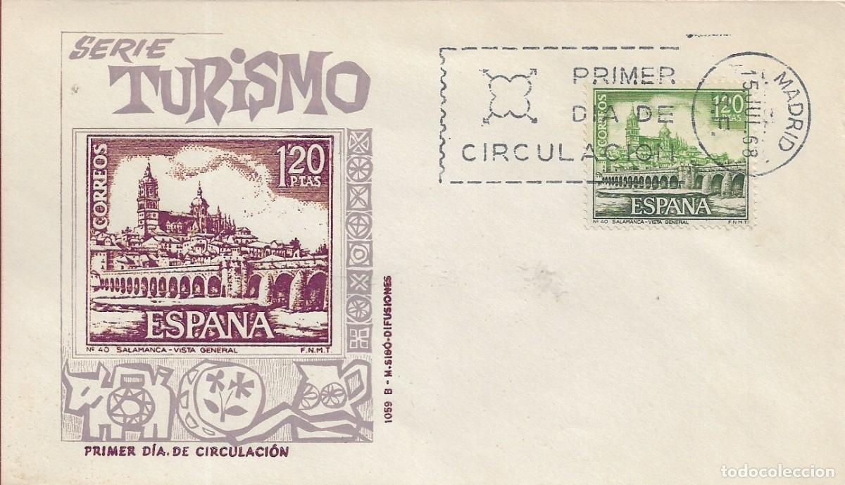 Francobolli: VISTA GENERAL DE SALAMANCA SERIE TURISTICA 1968 (EDIFIL 1876) EN SOBRE PRIMER DIA SIN CIRCULAR DE MS