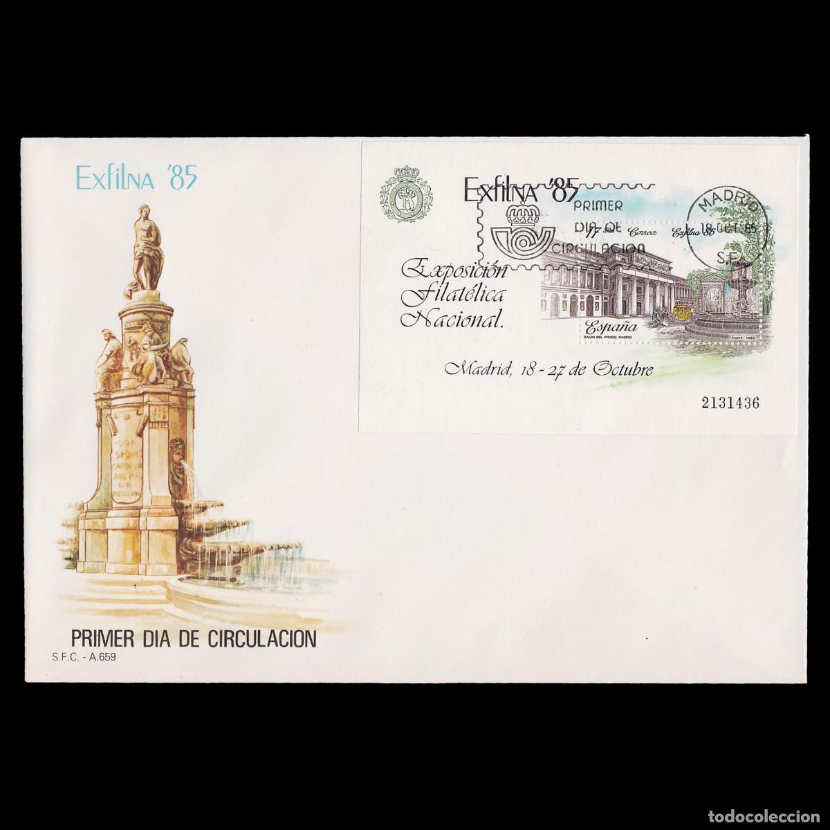 Selos: Espa&ntilde;a.1&ordm; D&iacute;a Circulaci&oacute;n.1985.exfilna 85.Edifil 2814