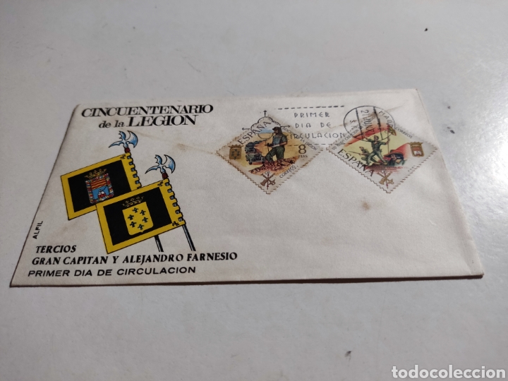 Sellos: Sobre primer d&iacute;a cincuentenario de la Legi&oacute;n