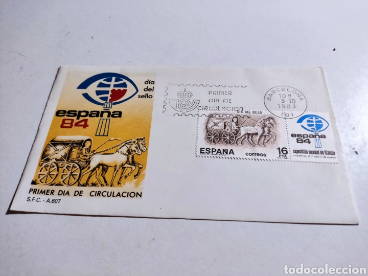 Sellos: Sobre primer d&iacute;a Espa&ntilde;a 84 - Foto 1