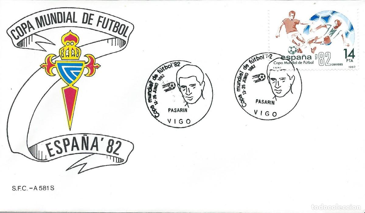 Sellos: 1982. VIGO. MATASELLOS/POSTMARK. CAMP. MUNDIAL F&Uacute;TBOL ESPA&Ntilde;A'82. JUGADOR: PASAR&Iacute;N. DEPORTES/SPORTS.