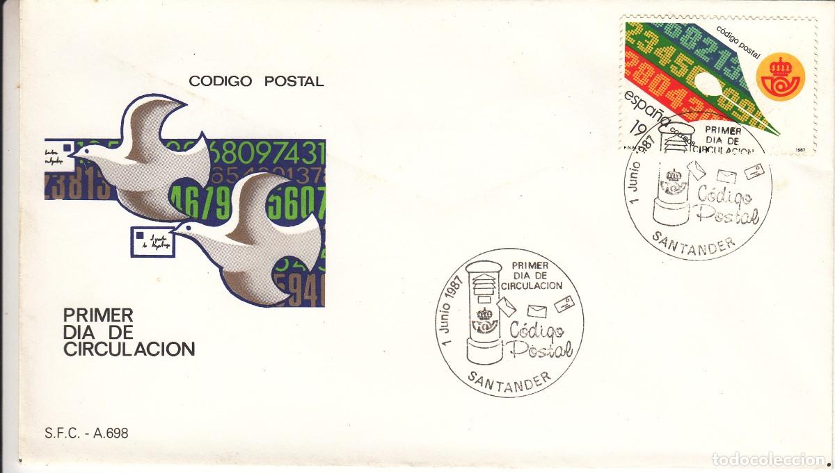 Sellos: SOBRE: 1987 SANTANDER. CODIGO POSTAL - Foto 1