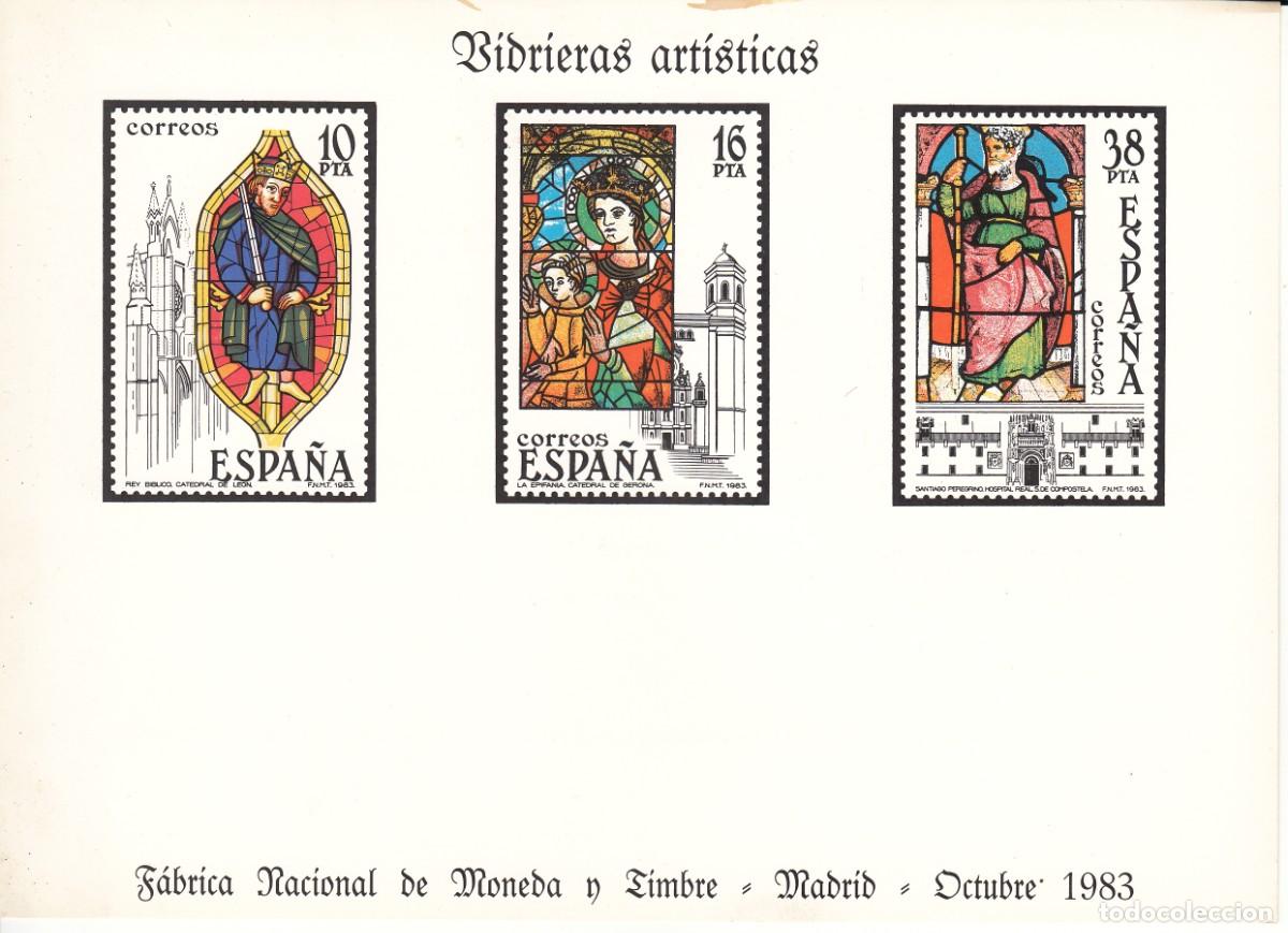 Sellos: HOJA: 1983 MADRID. VIDRIERAS ARTISTICAS - Foto 1