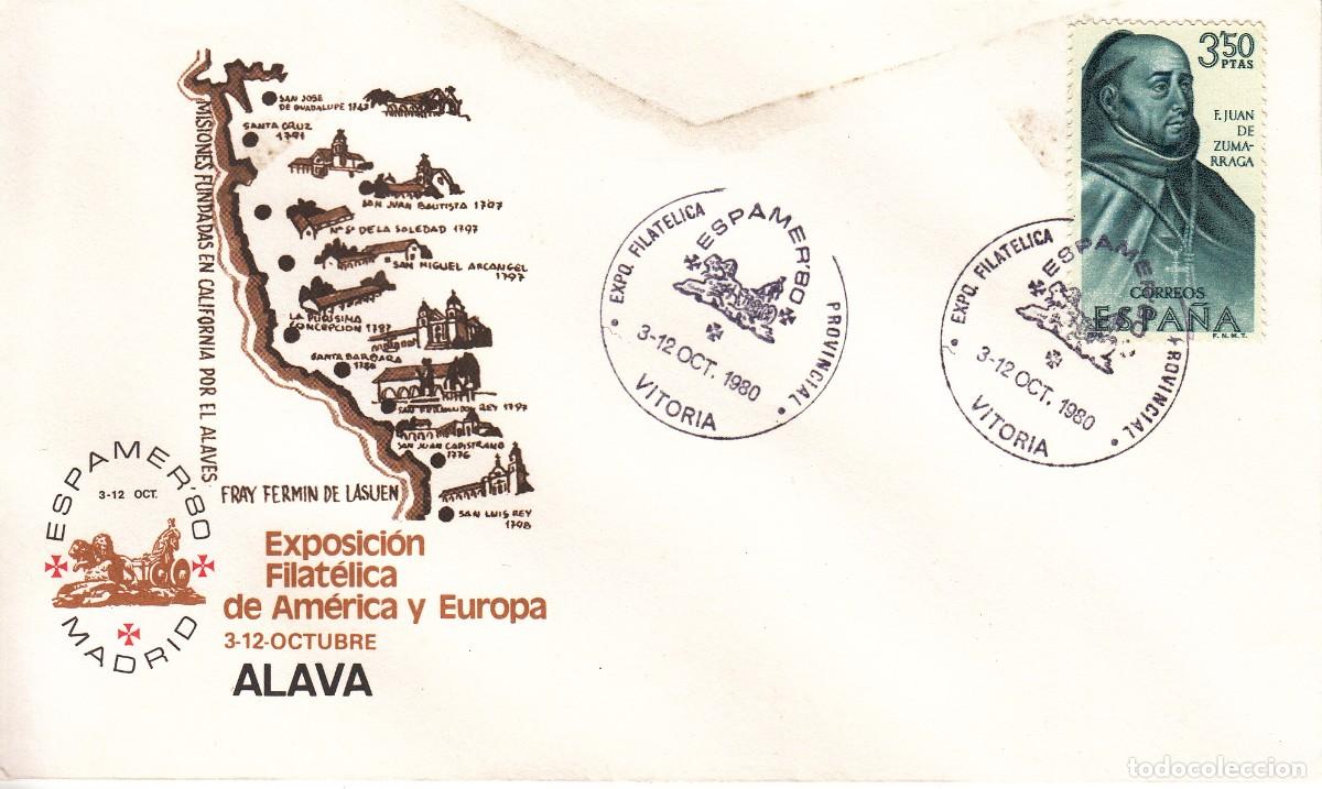 Sellos: SOBRE: 1980 VITORIA. ESPAMER - ALAVA - Foto 1