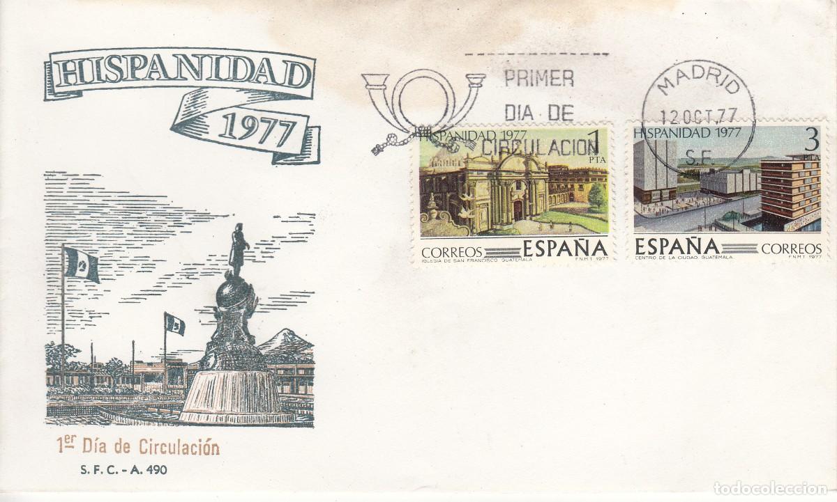 Sellos: SOBRE: 1977 MADRID. HISPANIDAD - Foto 1