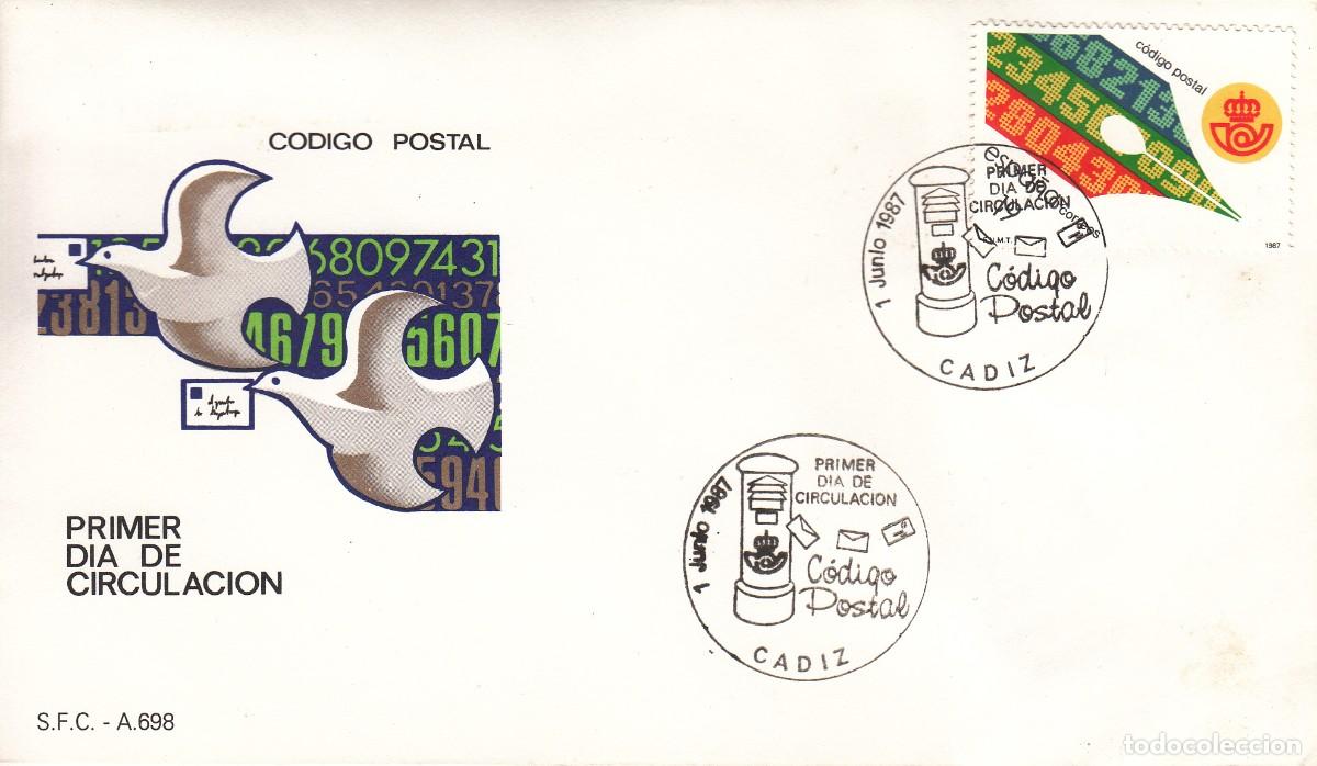 Sellos: SOBRE: 1987 CADIZ. CODIGO POSTAL - Foto 1