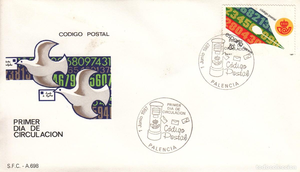 Sellos: SOBRE: 1987 PALENCIA. CODIGO POSTAL - Foto 1