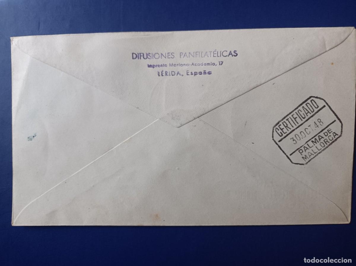 Sellos: SOBRE EXPOSICI&Oacute;N CENTENARIO DEL FERROCARRIL BARCELONA 1948 - Foto 11