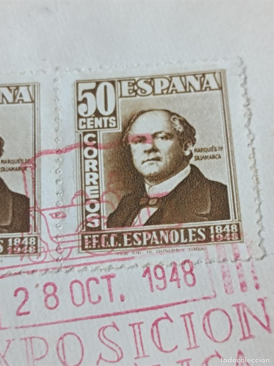 Sellos: SOBRE EXPOSICI&Oacute;N FILAT&Eacute;LICA MATAR&Oacute; 1948 - Foto 2