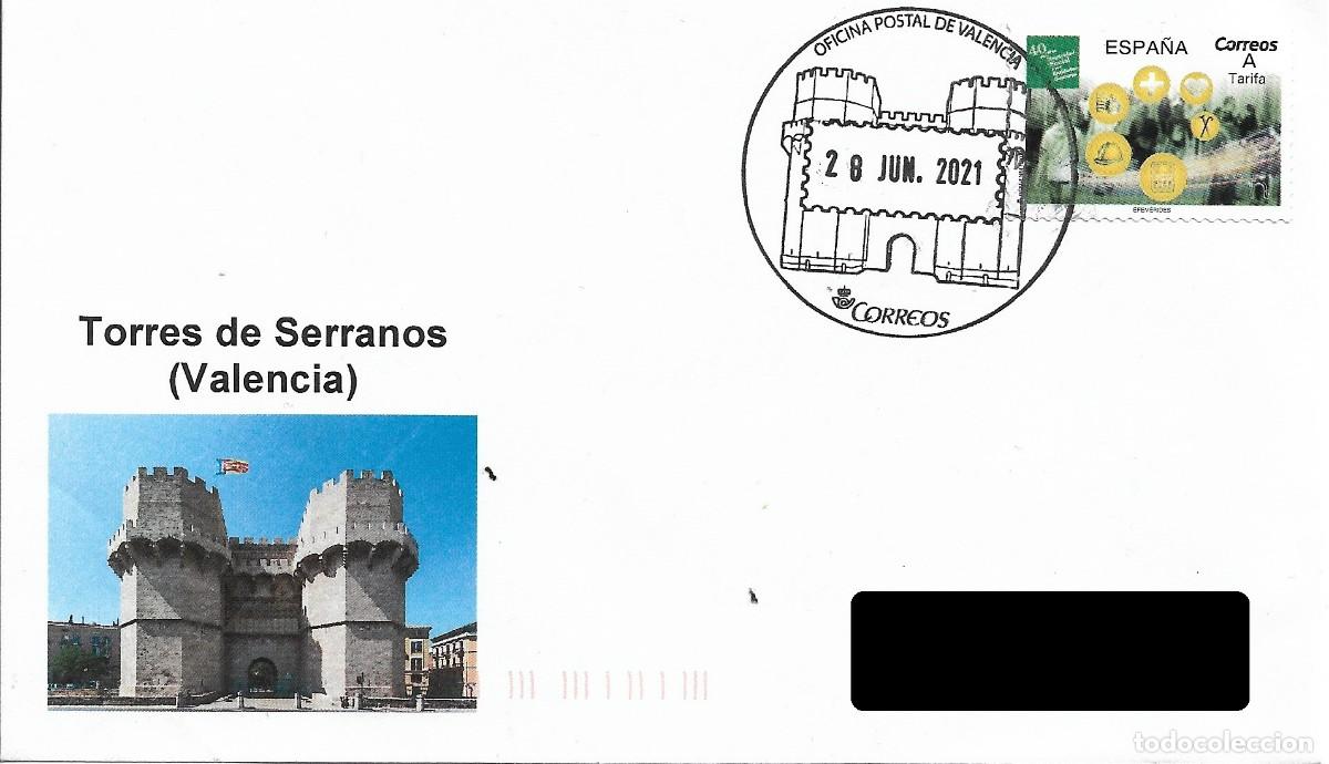 Sellos: ESPA&Ntilde;A. POSTMARK. TORRES DE SERRANOS. VALENCIA. 2021 - Foto 1