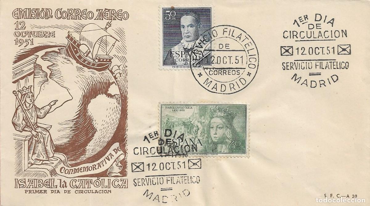 Briefmarken: ISABEL LA CATOLICA V CENTENARIO 1951 (EDIFIL 1097) EN SPD SIN CIRCULAR DEL SERVICIO FILATELICO. RARO