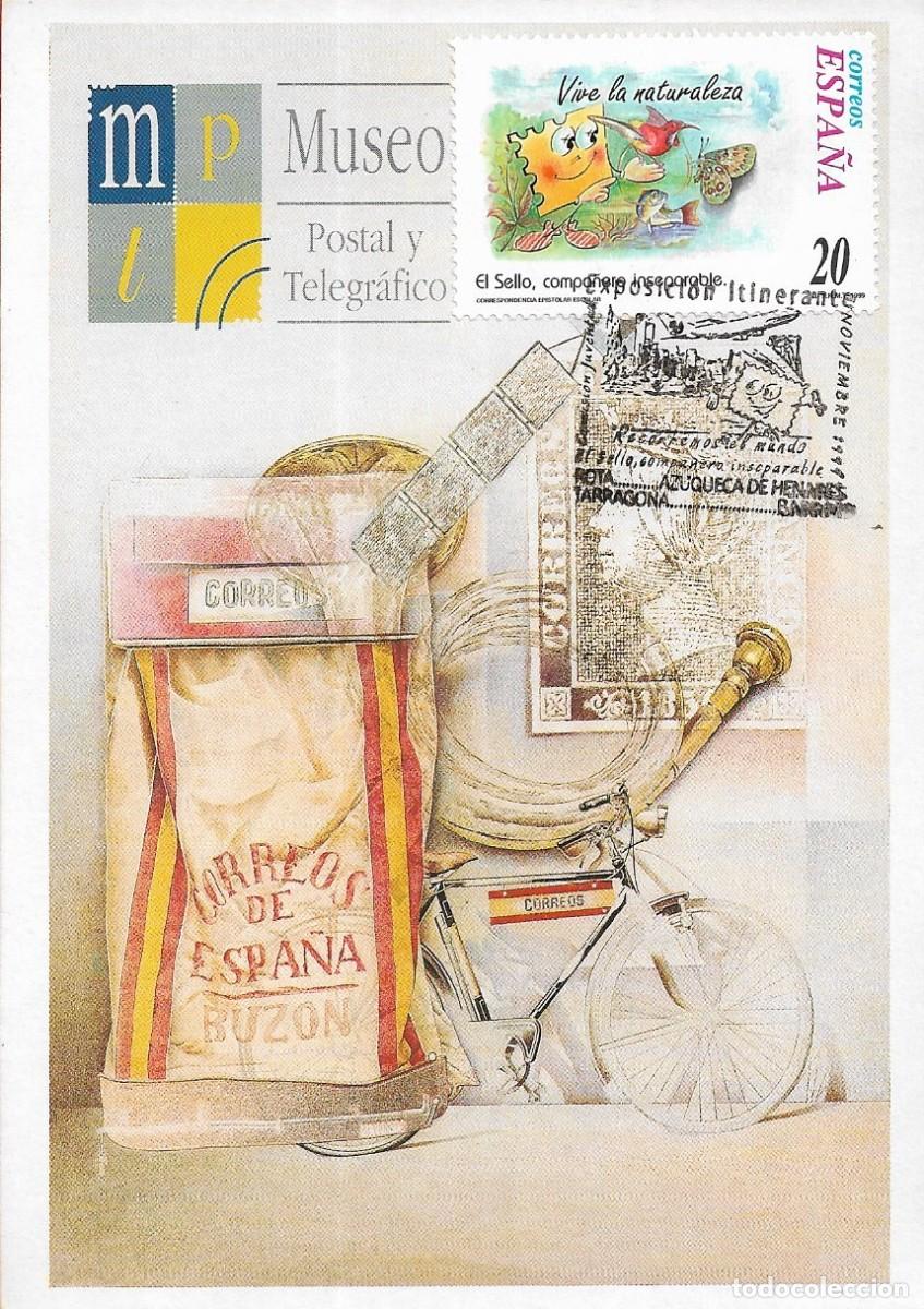 Sellos: EXPOSICION ITINERANTE ROTA TARRAGONA BARRAX AZUQUECA DE HENARES 1999 MATASELLOS TARJETA MUSEO POSTAL