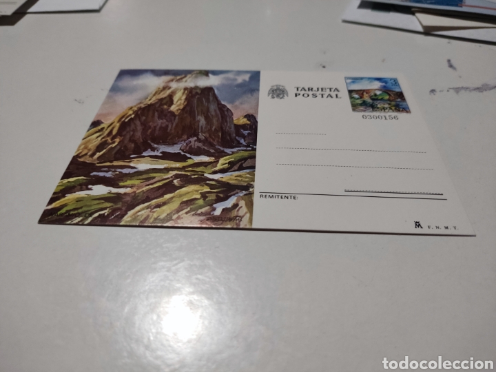 Sellos: Tarjeta postal Espa&ntilde;a naranjo de Bulnes - Foto 1