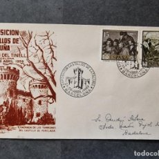 Sellos: EXPOSICION CASTILLOS DE CATALUÑA BARCELONA 1959 MATASELLOS SOBRE ALFIL. Lote 397817544