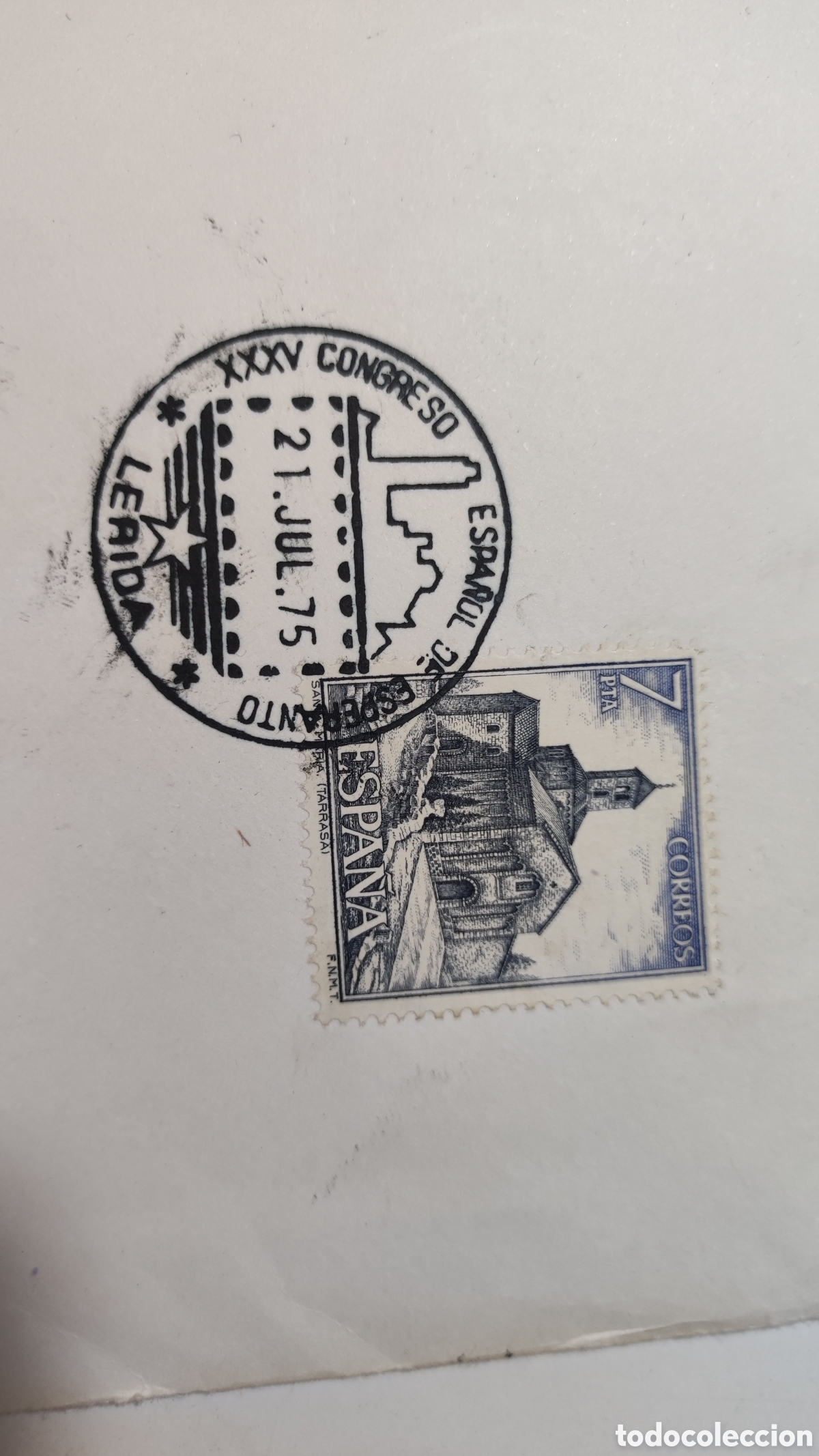 Sellos: Sobre Lleida matasellos 21/07/75 - Foto 3