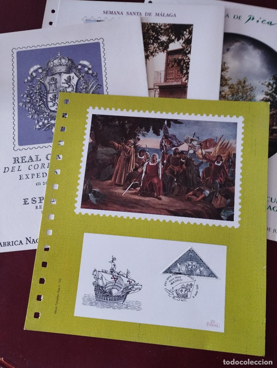 Sellos: 4 DOCUMENTOS FILATELICOS MALAGA - Foto 1