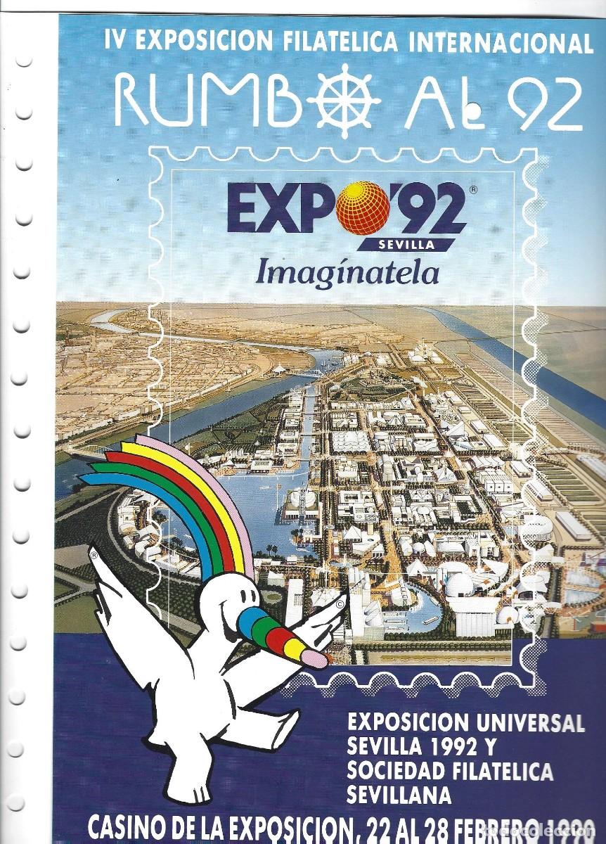 Sellos: DOCUMENTO FILAT&Eacute;LICO 1992 EXPO 92 . LOTE DE 3 DOCUMENTOS - Foto 1