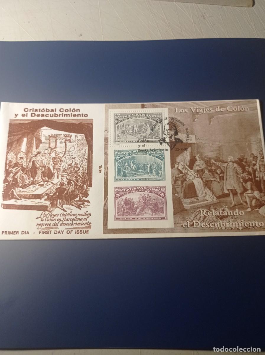 Sellos: Crist&oacute;bal Col&oacute;n sobre primer d&iacute;a 2 - Foto 1