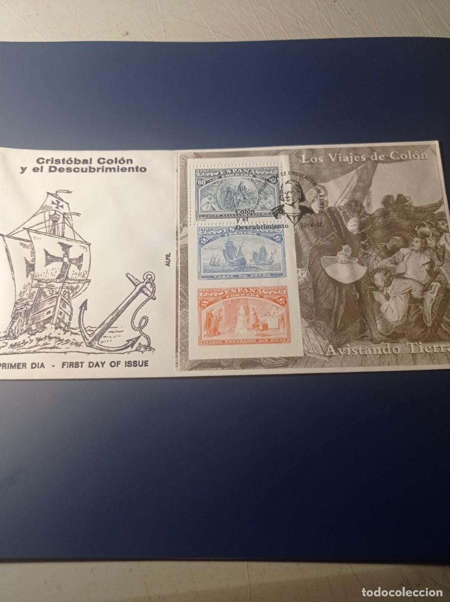 Sellos: Crist&oacute;bal Col&oacute;n sobre primer d&iacute;a 3 - Foto 1