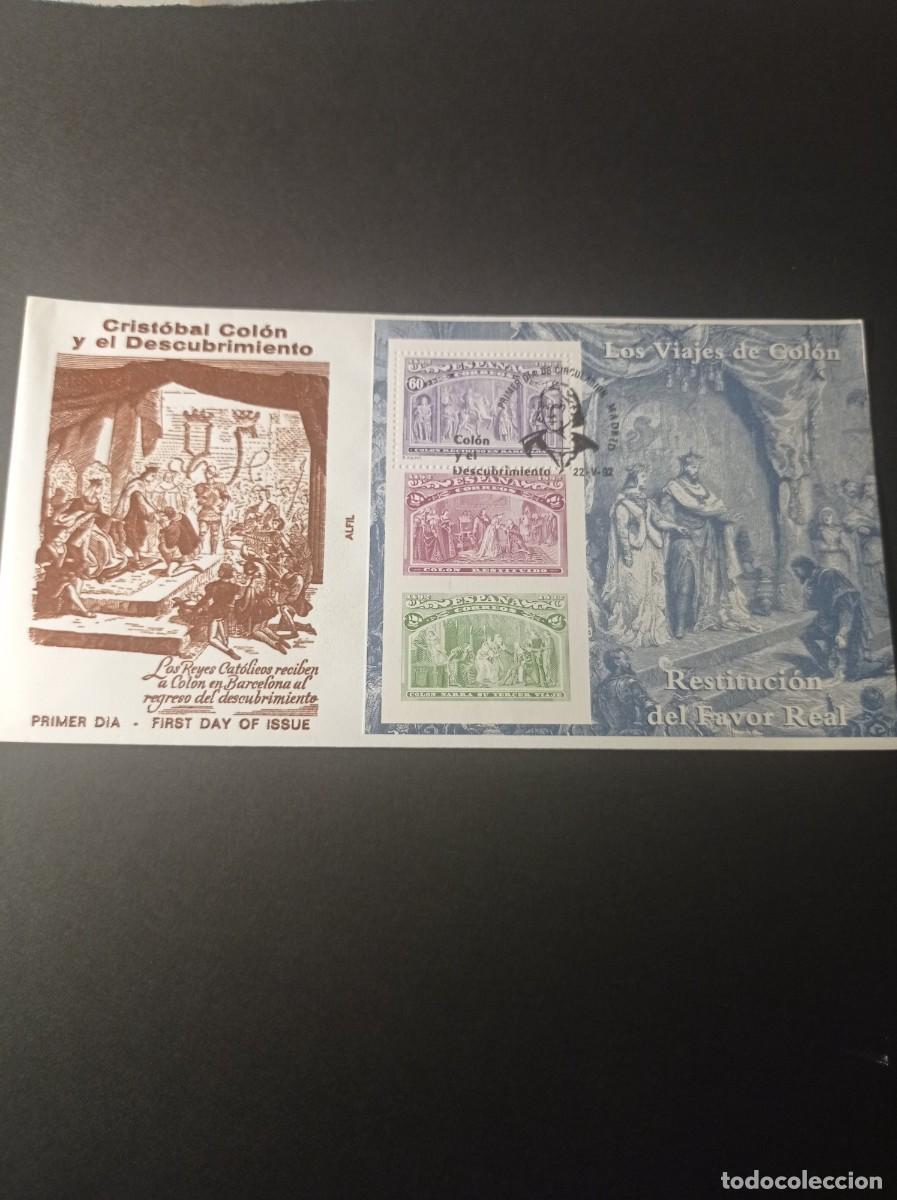 Sellos: Crist&oacute;bal Col&oacute;n sobre primer d&iacute;a 6 - Foto 1