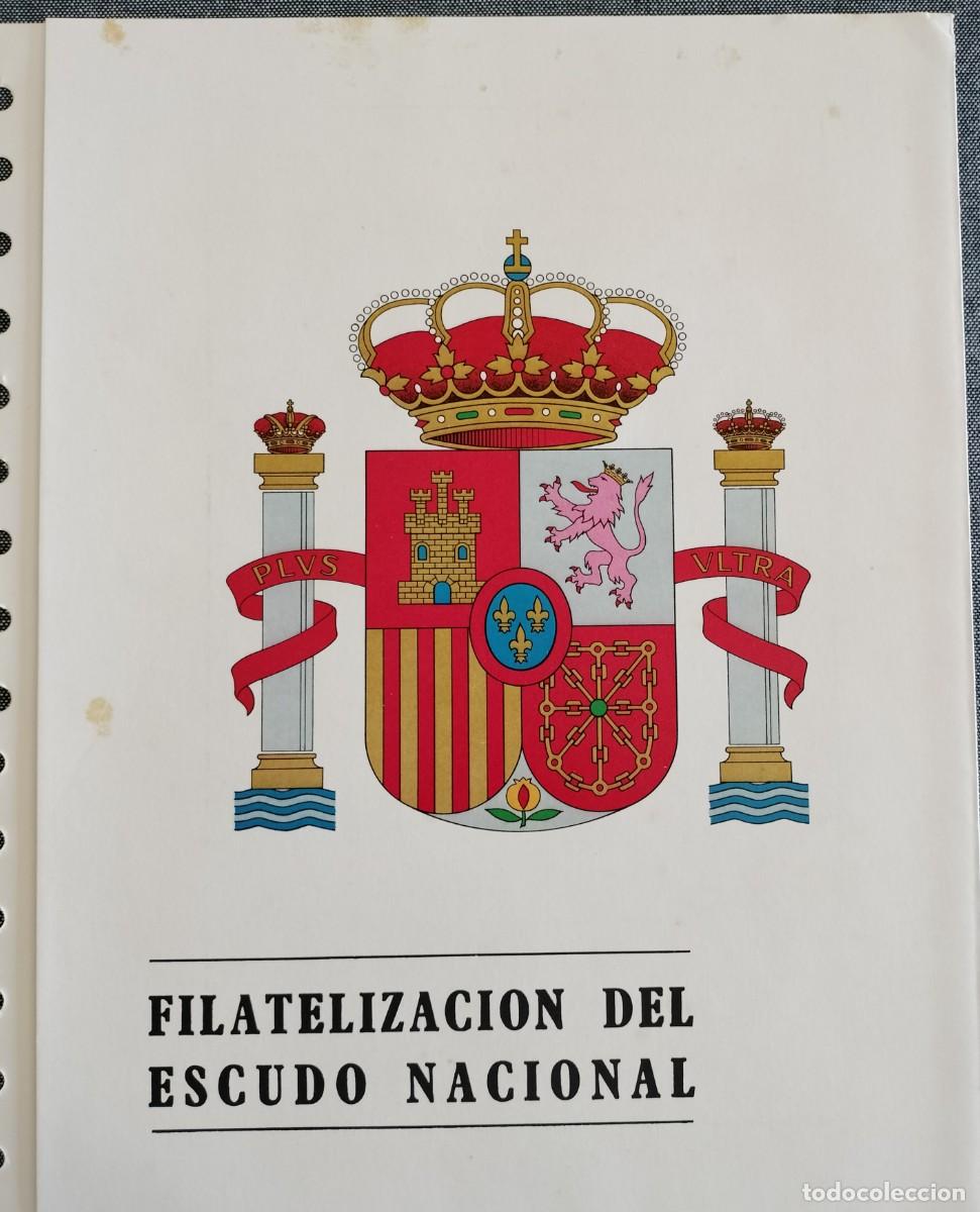 Sellos: DOCUMENTO FILATELICO FILATELIZACI&Oacute;N DEL ESCUDO NACIONAL-SOC.FILAT&Eacute;LICA EUROPEA