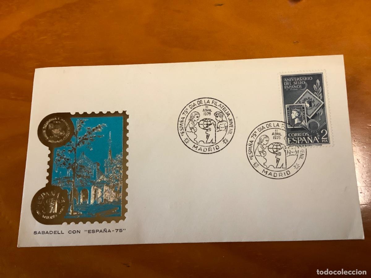 Sellos: LOTE DE 5 SOBRES DE SABADELL CON ESPA&Ntilde;A 75 - Foto 5