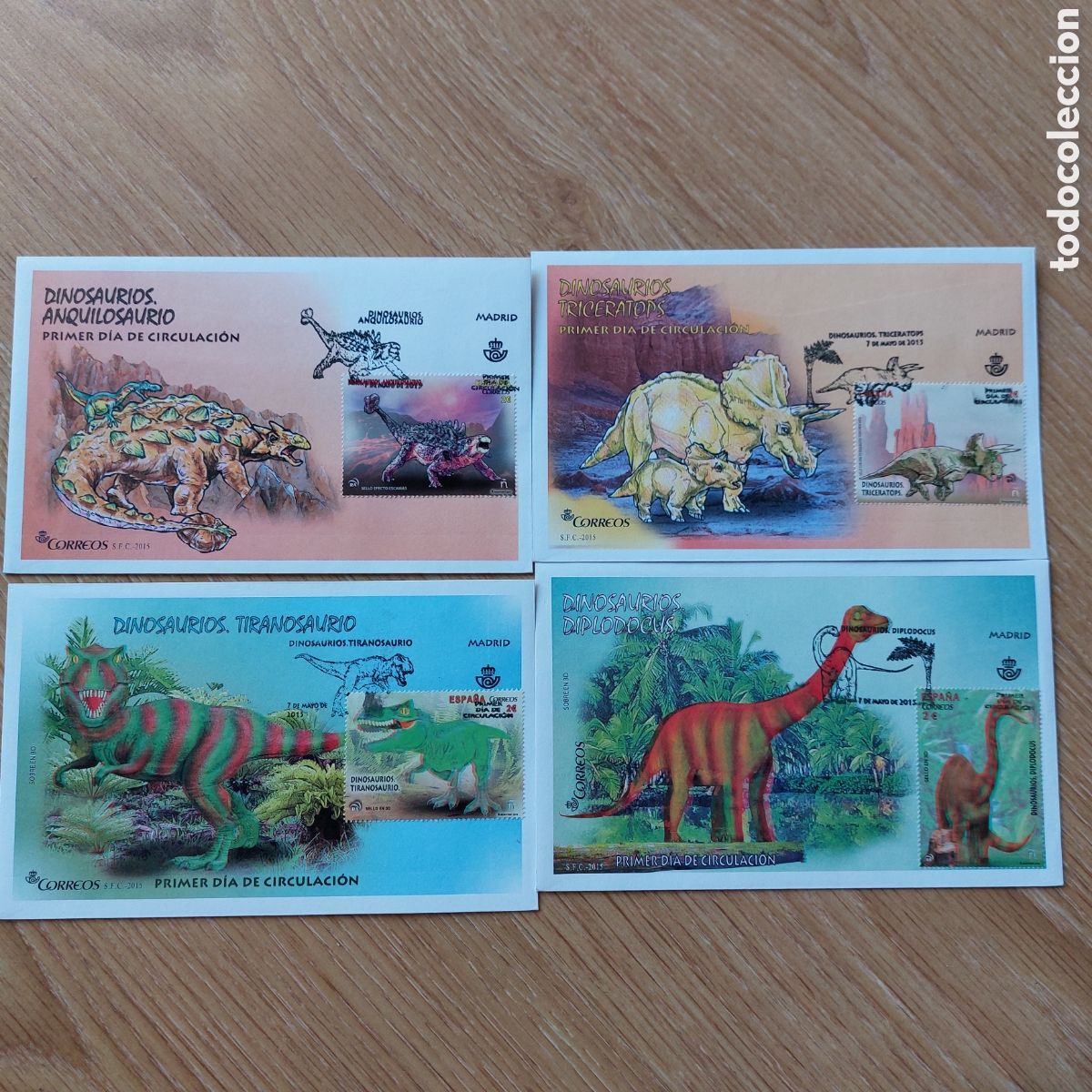 Sellos: 2015 Espa&ntilde;a Dinosaurios - Foto 1