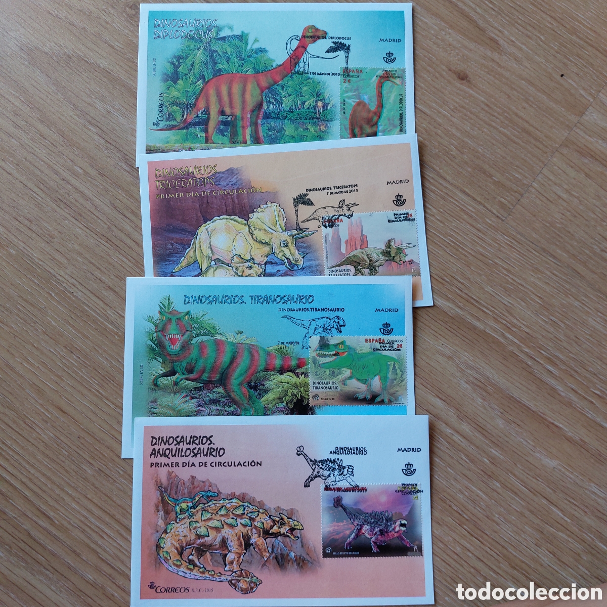 Sellos: 2015 Espa&ntilde;a Dinosaurios - Foto 2