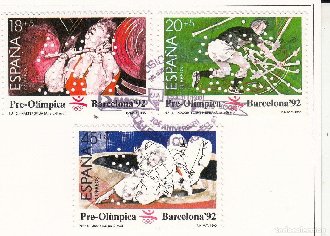 Sellos: BARCELONA 92 CUARTA PERFORACI&Oacute;N EN TARJETA - Foto 2