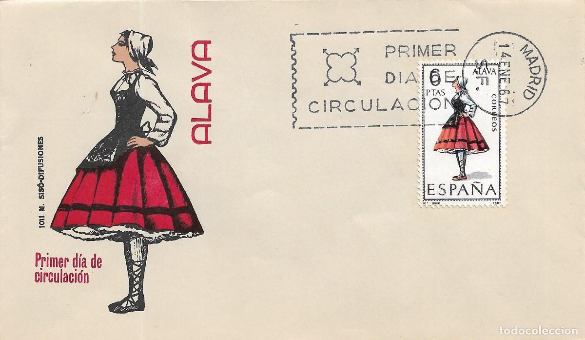 Francobolli: TRAJE DE ALAVA TRAJES TIPICOS ESPA&Ntilde;OLES 1967 (EDIFIL 1767) EN RARO SOBRE PRIMER DIA SIN CIRCULAR MS