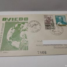 Sellos: SOBRE PRIMER DIA - DIA DE AMÉRICA EN ASTURIAS 1963 OVIEDO - ED. LIMITADA