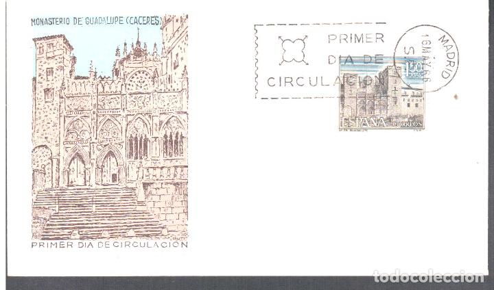 Sellos: ESPA&Ntilde;A FDC SPD MONASTERIO DE GUADALUPE CACERES - Foto 1