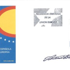 Sellos: EDIFIL 3385 PRESIDENCIA ESPAÑOLA DE LA UNIÓN EUROPEA. SOBRE PRIMER DÍA 1-7-1995.