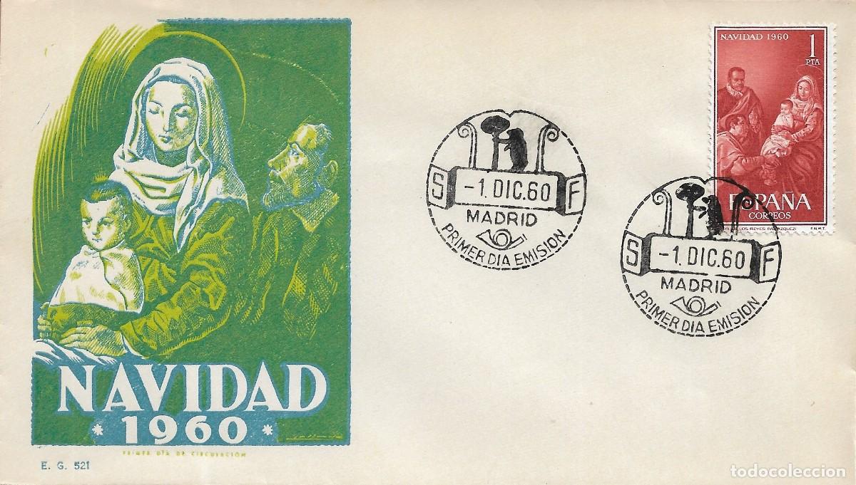 Sellos: NAVIDAD 1960 PINTURA VELAZQUEZ ADORACION REYES MAGOS (EDIFIL 1325) SPD SIN CIRCULAR DE EG RARO ASI