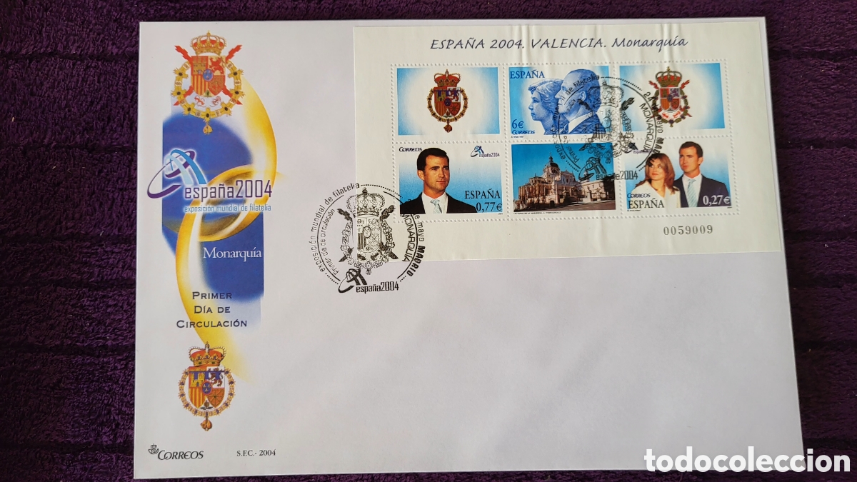 Sellos: Sobre Postal Monarqu&iacute;a Espa&ntilde;a 2004 - Foto 1