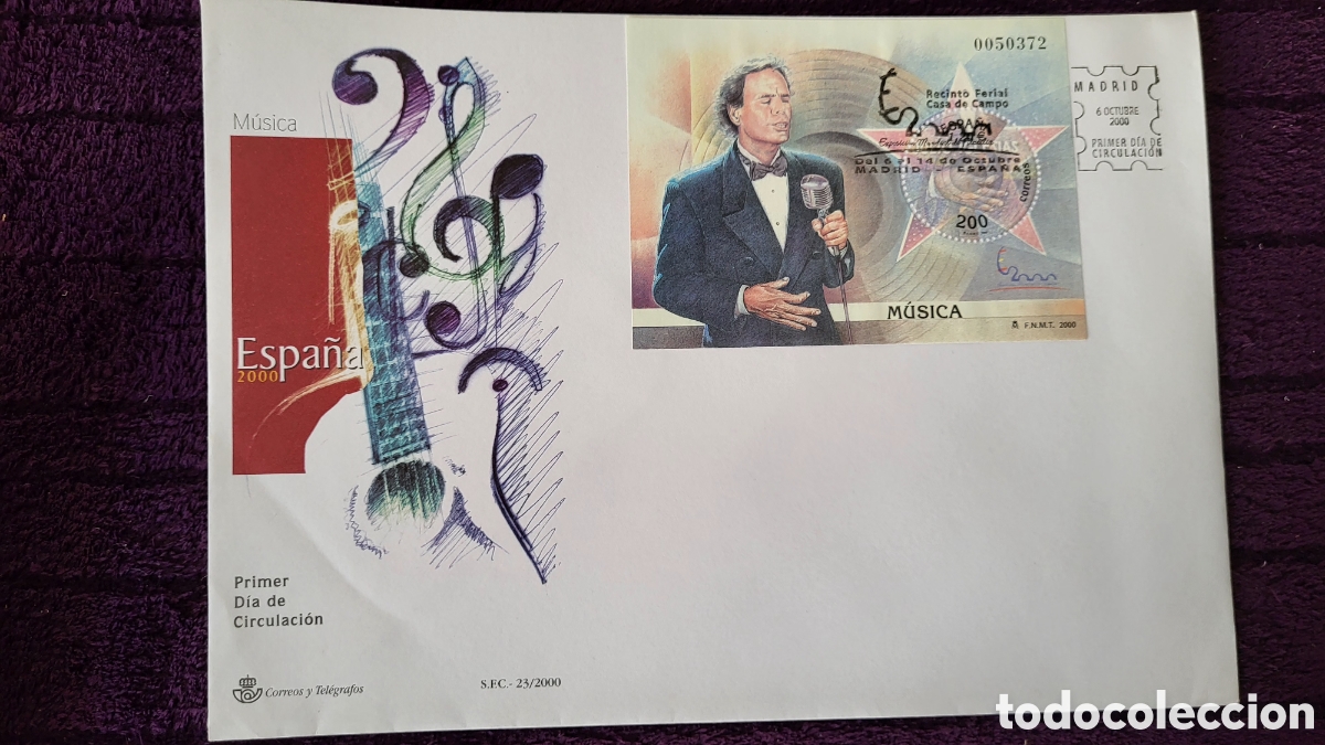 Sellos: Sobre Postal Musica Espa&ntilde;a - Foto 1