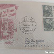 Sellos: SOBRE ILUSTRADO ALFIL FERIA NACIONAL DEL LIBRO MADRID 6 JUNIO DE 1.955