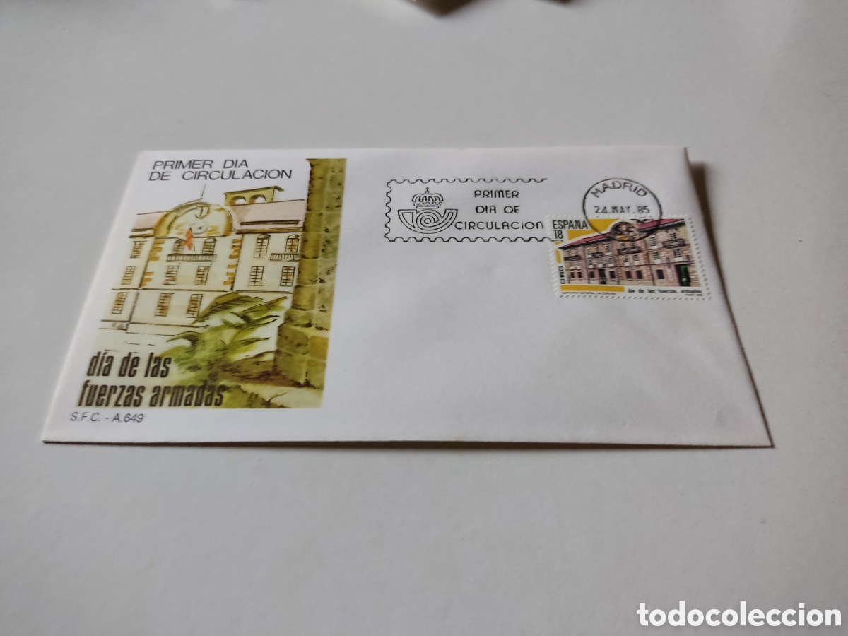 Sellos: Sobre primer d&iacute;a de circulaci&oacute;n d&iacute;a de las fuerzas armadas