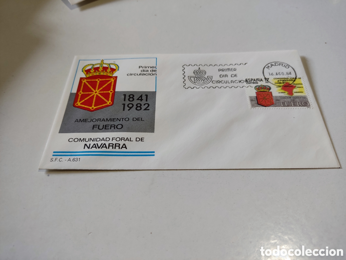 Sellos: Sobre primer d&iacute;a de circulaci&oacute;n navarra - Foto 1