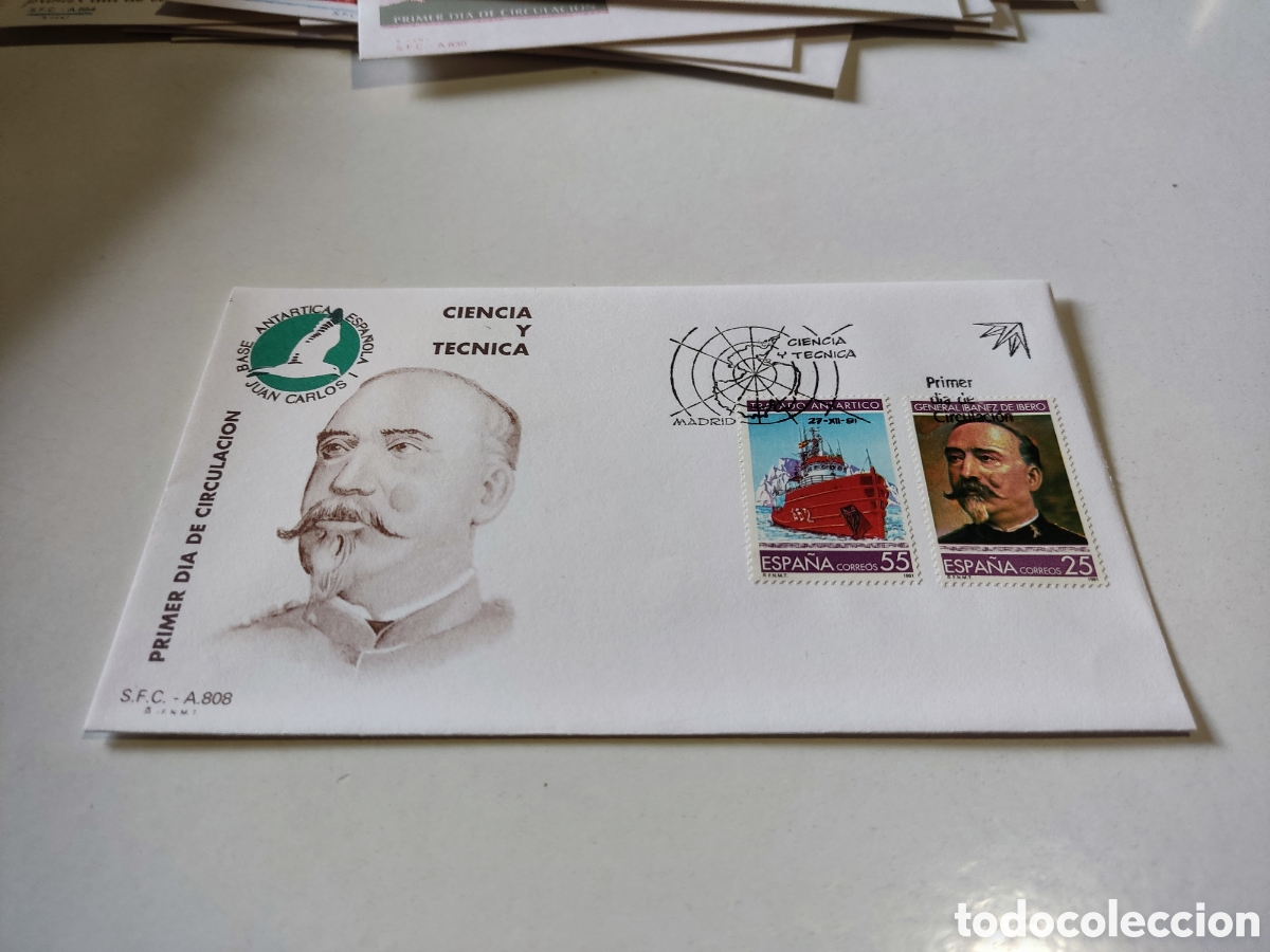 Sellos: Sobre primer d&iacute;a de circulaci&oacute;n ciencia y t&eacute;cnica