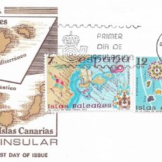 Sellos: ISLAS BALEARES Y CANARIAS ESPAÑA INSULAR 1981 (EDIFIL 2622/23) EN SOBRE PRIMER DIA ALFIL BARCELONA