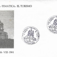 Sellos: ERMITA DE CHANTEIRO ARES EXPOSICION TURISMO, PONTEDEUME (A CORUÑA) 1981. MATASELLOS RARO SOBRE ILUST