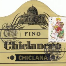 Sellos: S2682 MATASELLO - EXPOFIL VINO - CHICLANA 1990 - ETIQUETA FINO CHICLANERO