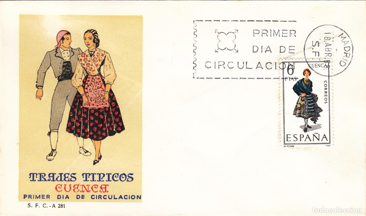 Sellos: SOBRE: MADRID 1968. TRAJES TIPICOS - CUENCA - Foto 1