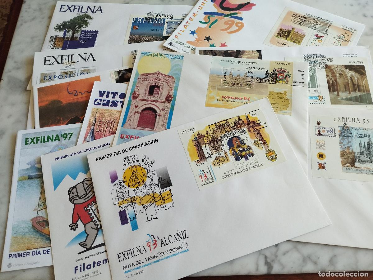 Briefmarken: 10 sobres 1&ordm; dia de circulaci&oacute;n exfilina