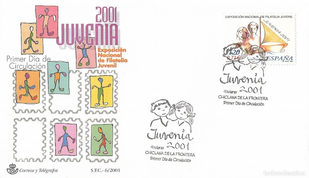 Sellos: JUVENIA EXPOSICION NACIONAL FILATELIA JUVENIL 2001 (EDIFIL 3781) SPD DEL SFC CHICLANA FRONTERA CADIZ
