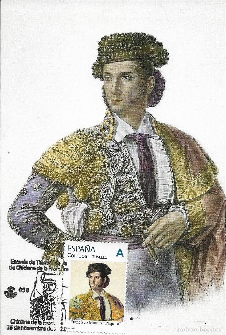 Sellos: RARO TU SELLO MOD 1 TOROS FRANCISCO MONTES PAQUIRO ESCUELA TAUROMAQUIA CHICLANA CADIZ 2021 TARJETA